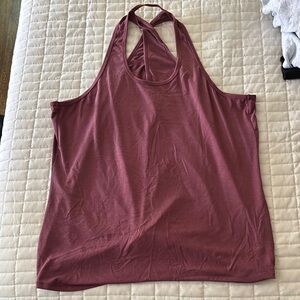 Athleta Red Backless Relaxed Tank Top